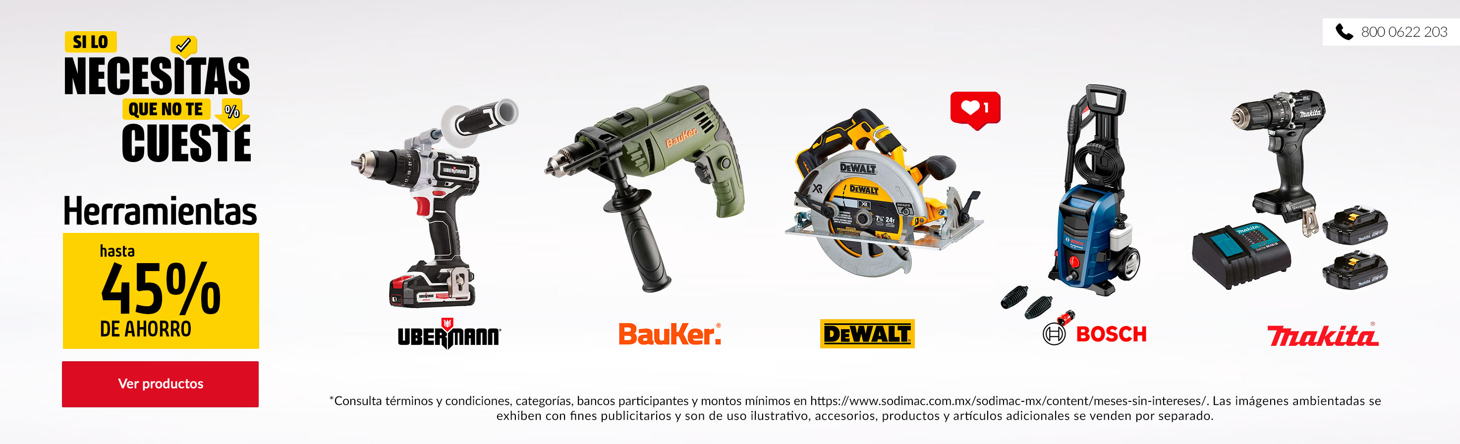 Herramientas hasta 45% de ahorro