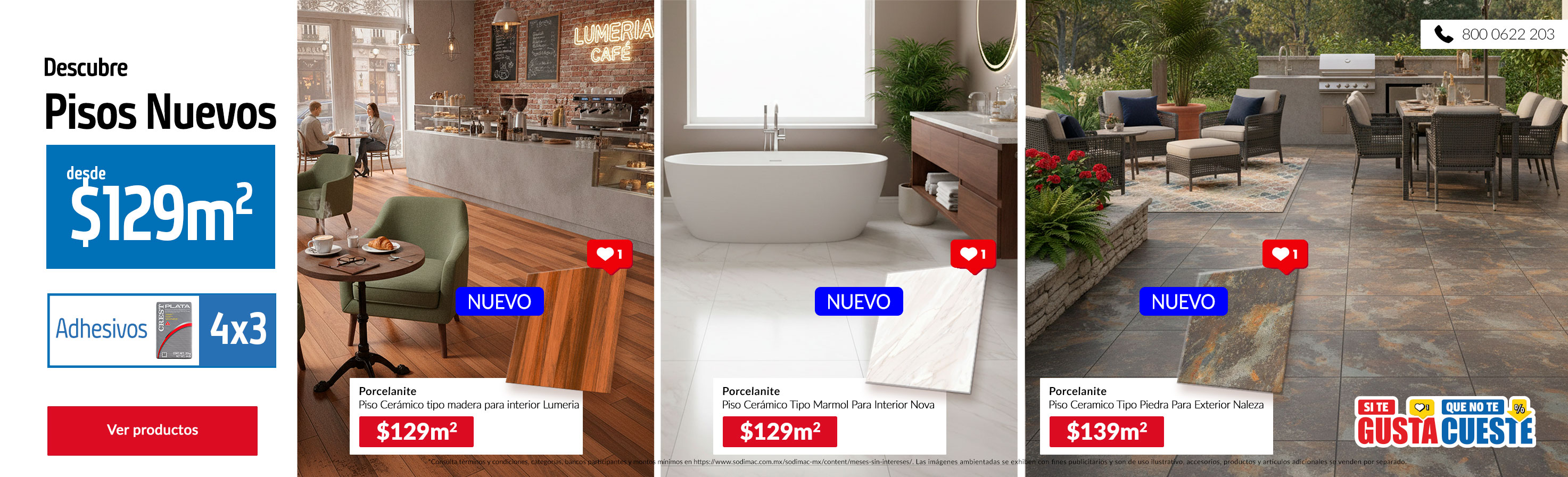 Descubre nuestros nuevos pisos desde 129m2 Adhesivos