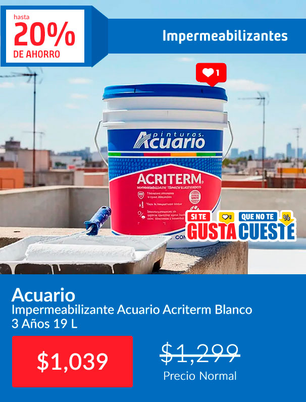 Impermeabilizante Hasta 20% de Ahorro