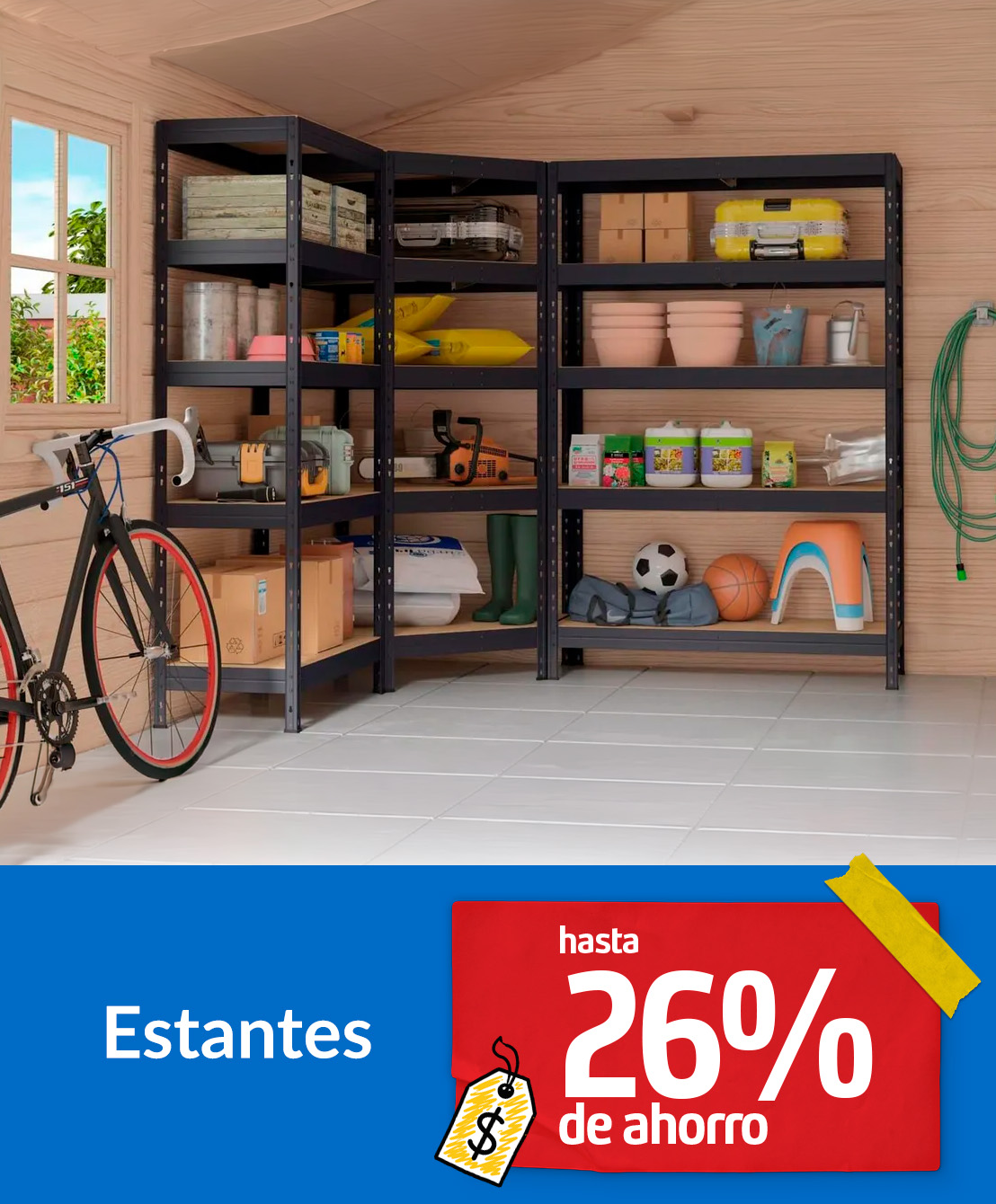 Escaleras	Hasta 15%
