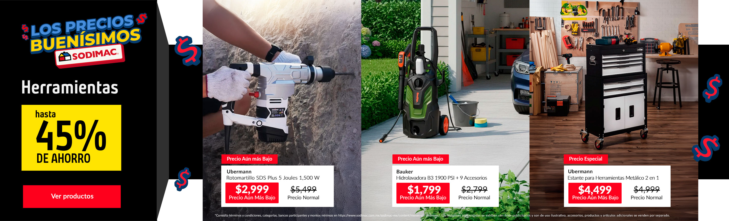 Herramientas hasta 45%