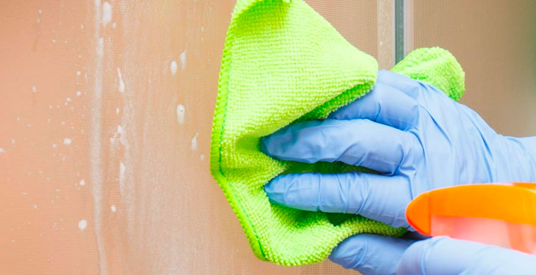1. Clean the bathroom windows with homemade disinfectants