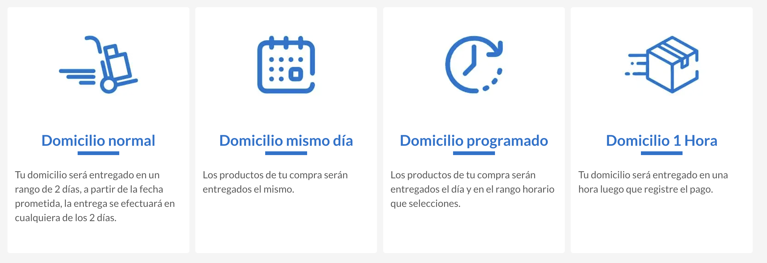 Tipos de envios