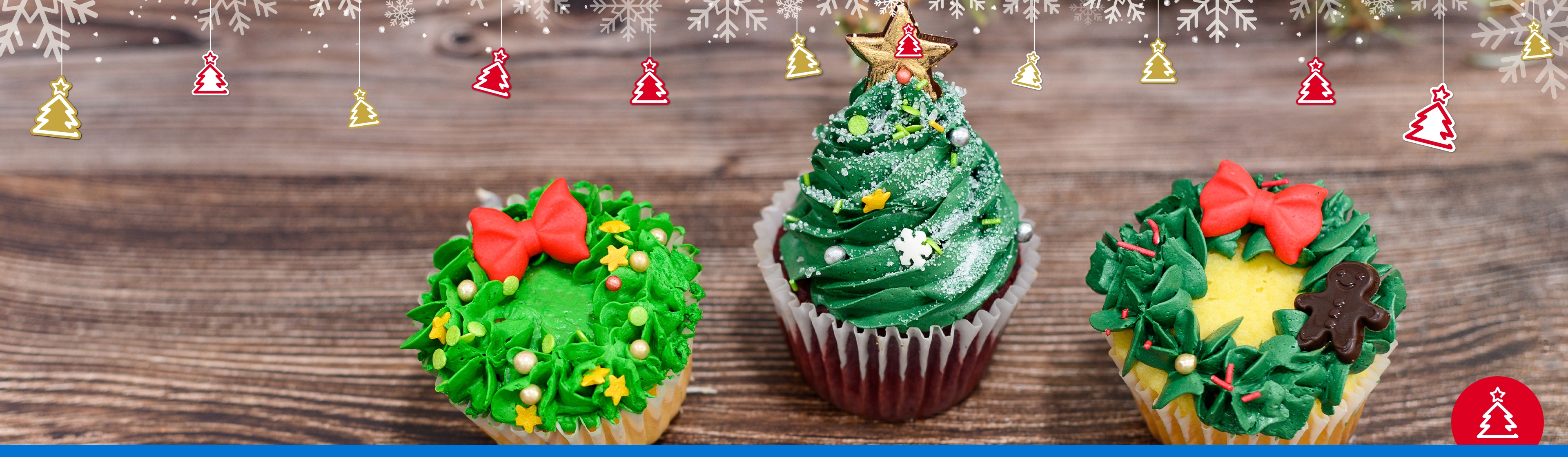 Cupcakes navideños para celebrar