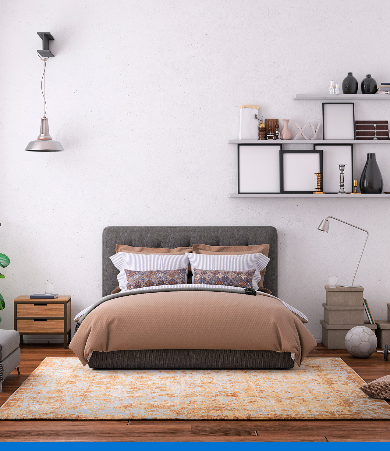 Decoración sencilla con un patrón natural para tu habitación