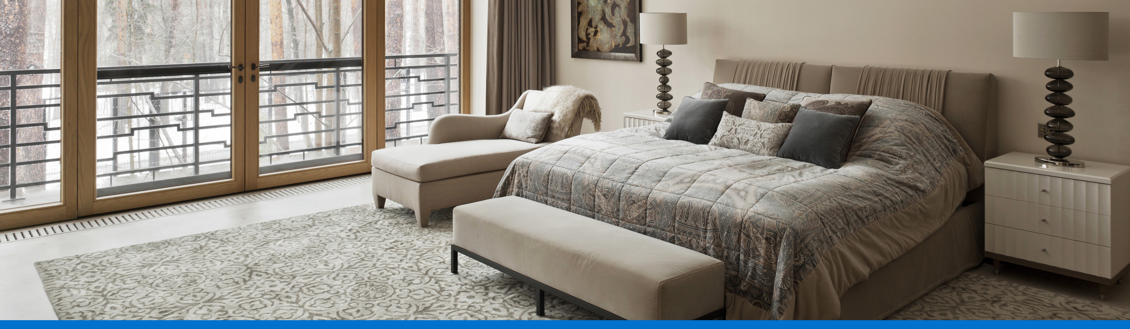 Pie de cama para habitación matrimonial