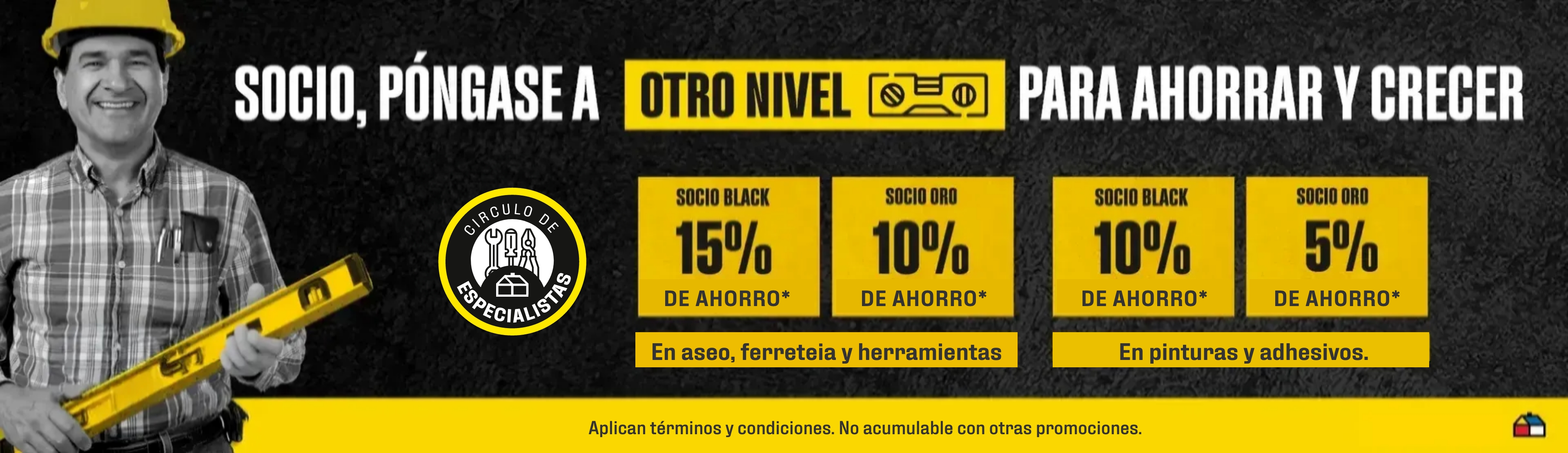 Socio póngase a otro nivel para ahorrar y crecer