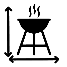 122 cm x 112 cm x 57 cm