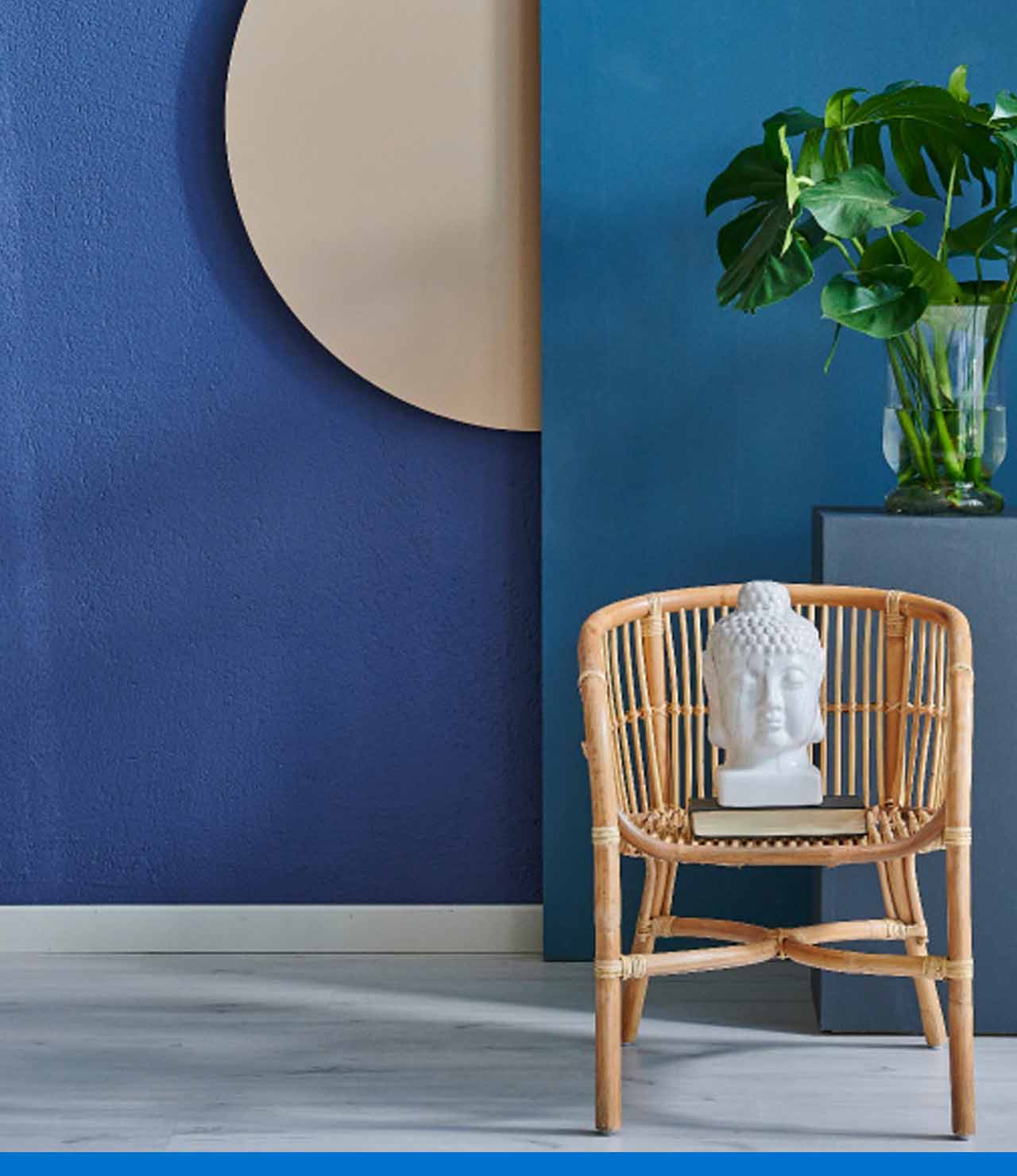 Técnica para pintar paredes con plantillas Living Designs a dos tonos 