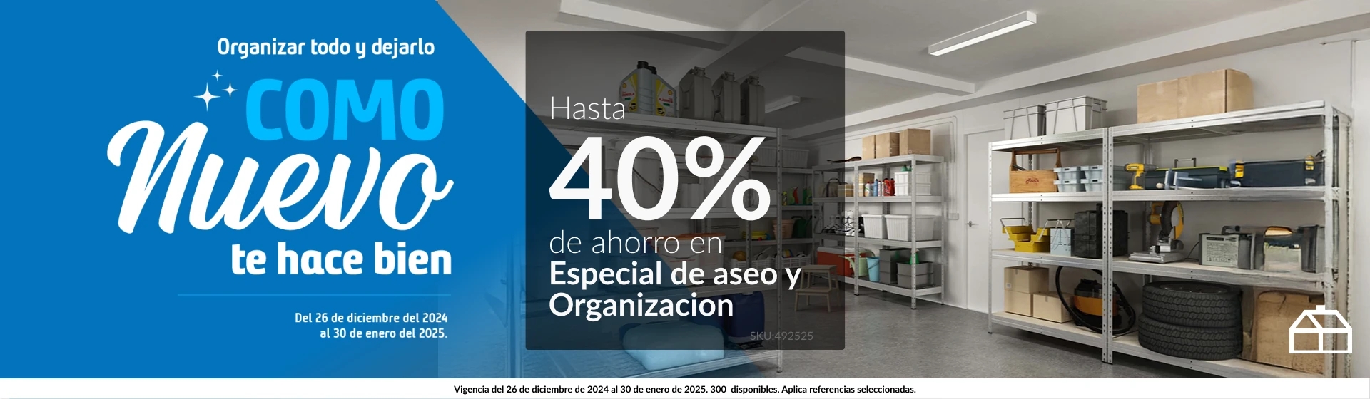 Hasta 40 % de ahorro en aseo y organización