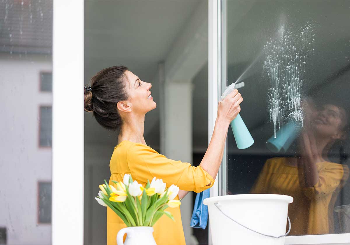 Trucos para limpiar los cristales de las ventanas y puertas