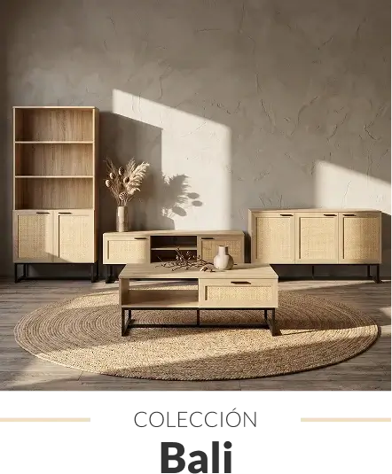 Living comedor con inspiración natural y decoración relajada estilo Bali