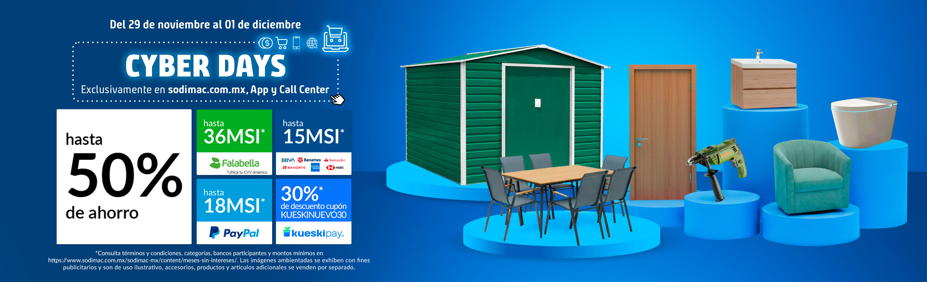 10% adicional Atomos bancarios *36 MSI Falabella *15 MSI bancos  *18 MSI PaypaL  *30% de descuento kueski