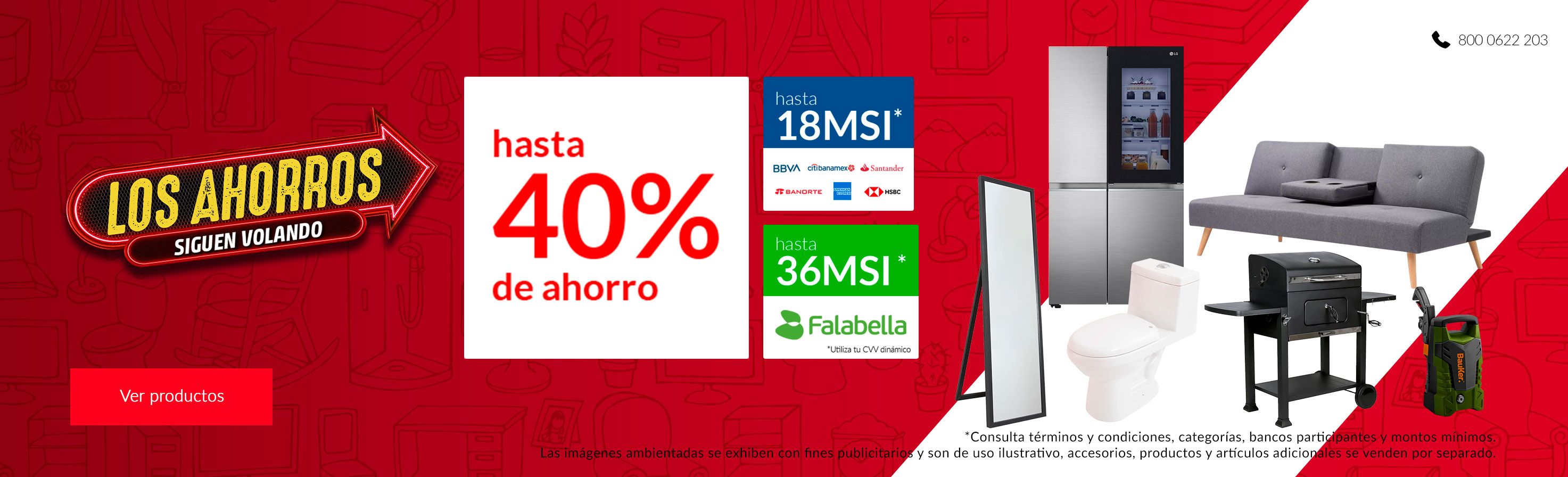 Hasta 40% de descuento + Hasta 36 MSI + Envío gratis desde $1,000