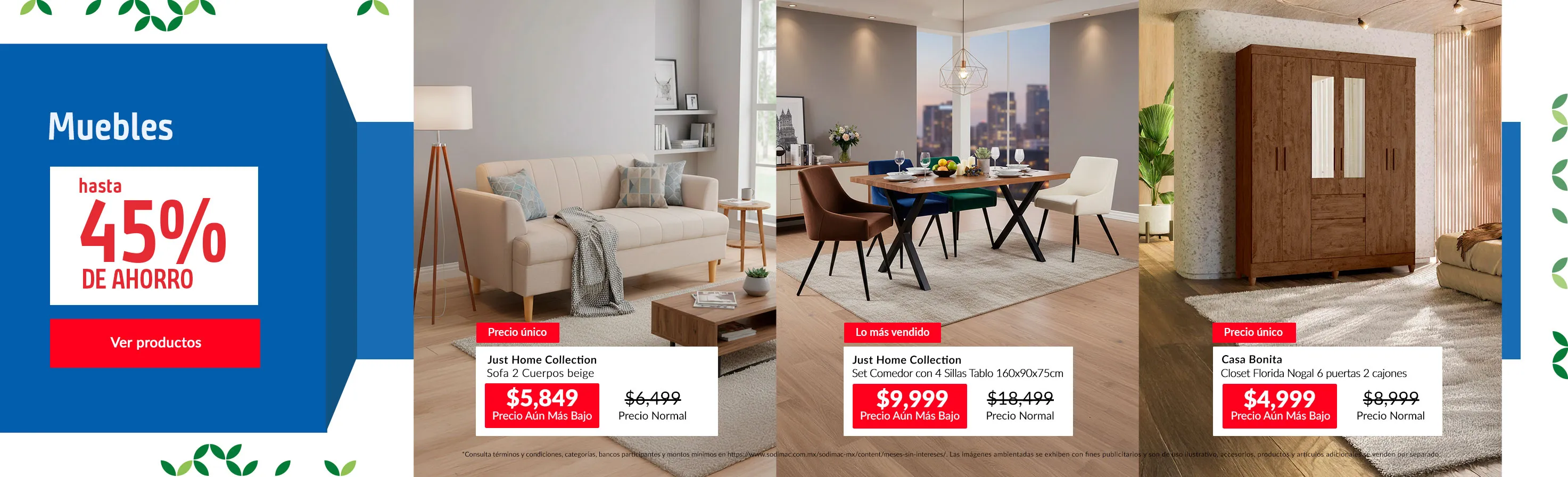 Muebles hasta 45%