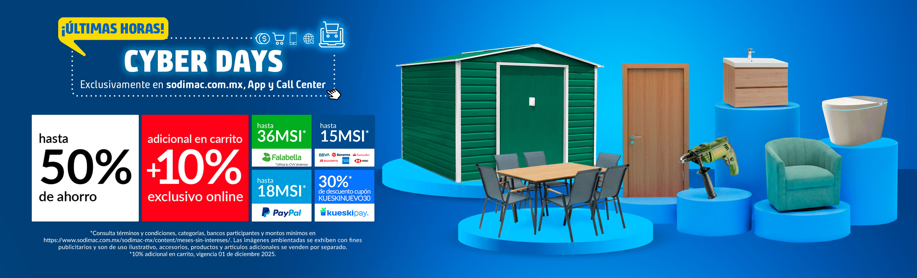 10% adicional Atomos bancarios *36 MSI Falabella *15 MSI bancos  *18 MSI PaypaL  *30% de descuento kueski