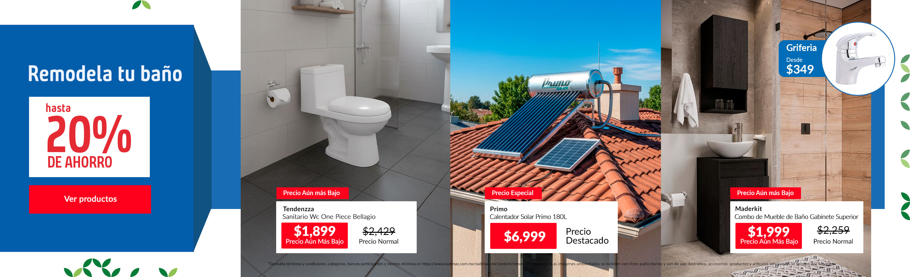 Remodela tu ba�o Hasta 20% de ahorro