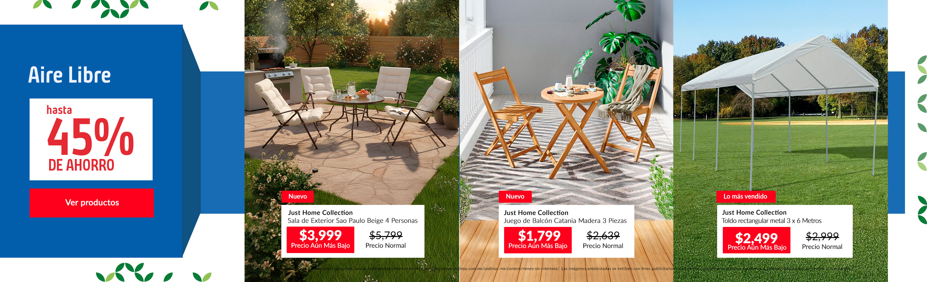 Aire Libre Hasta 45% de Ahorro