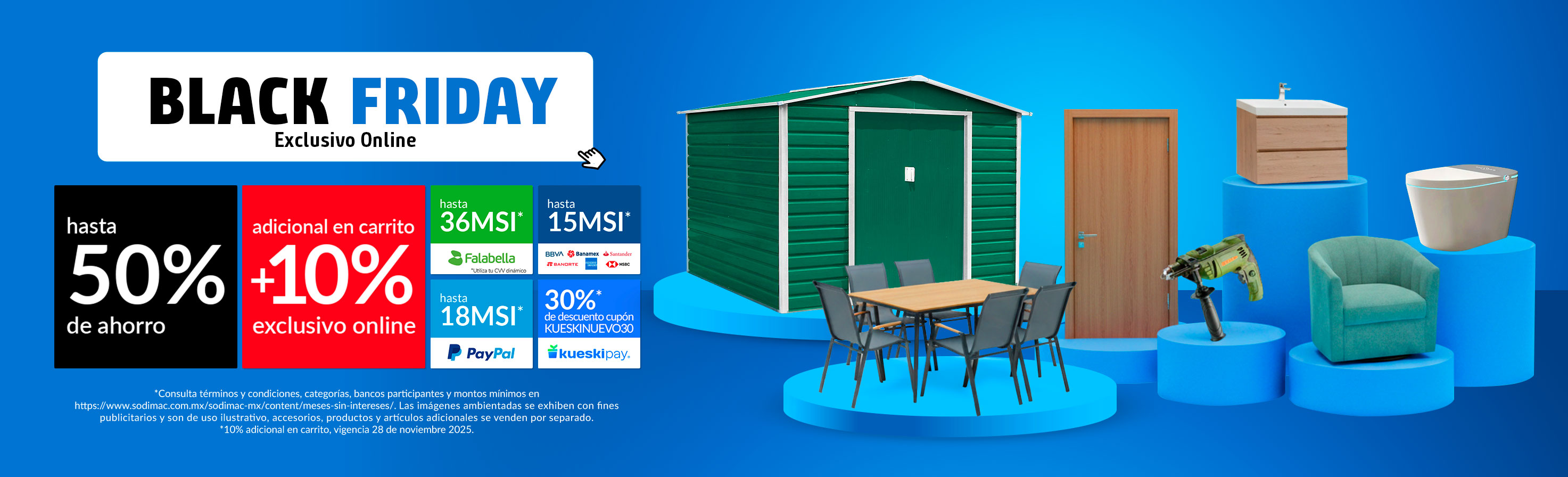 10% adicional Atomos bancarios *36 MSI Falabella *15 MSI bancos  *18 MSI PaypaL  *30% de descuento kueski