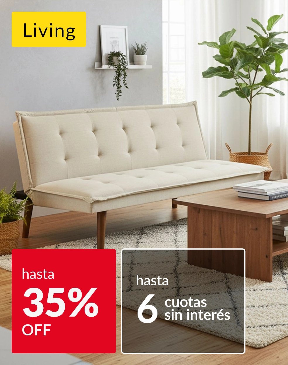 Muebles de living hasta 35% off