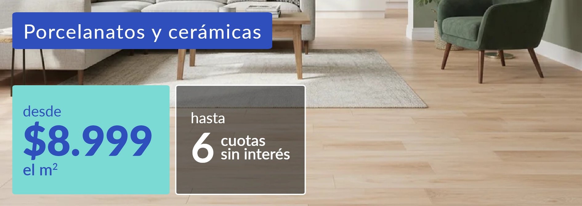 Porcelanatos y cerámicas desde $8.999 m2