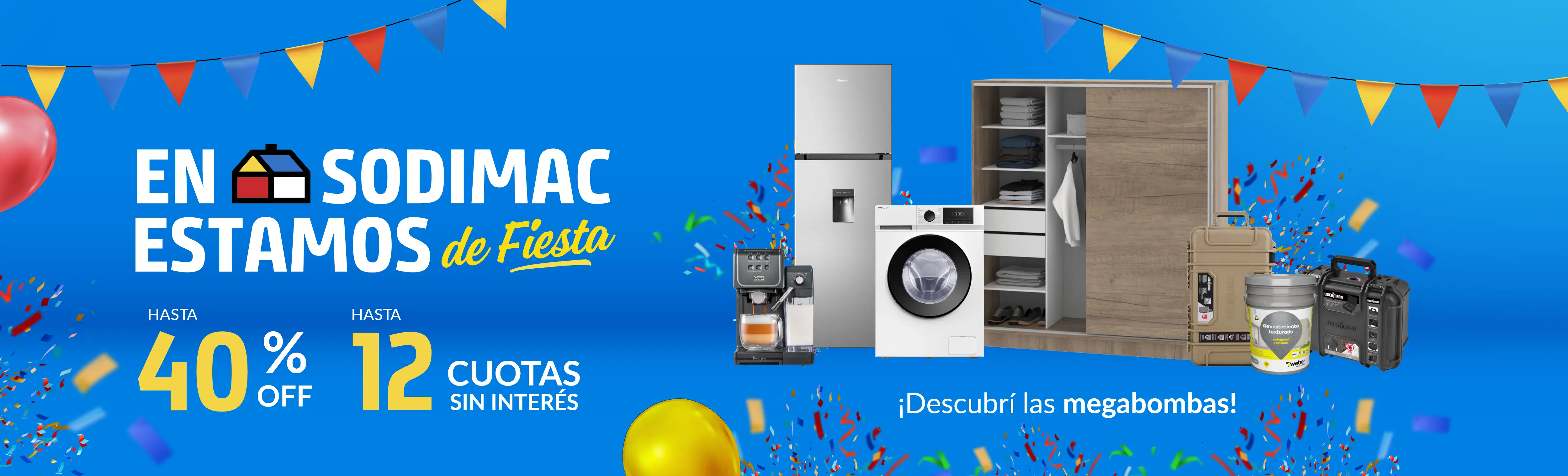 Cumple Sodimac hasta 40% off