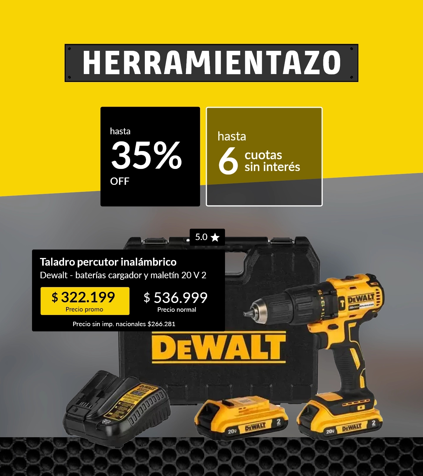 Herramientazo hasta 35% off