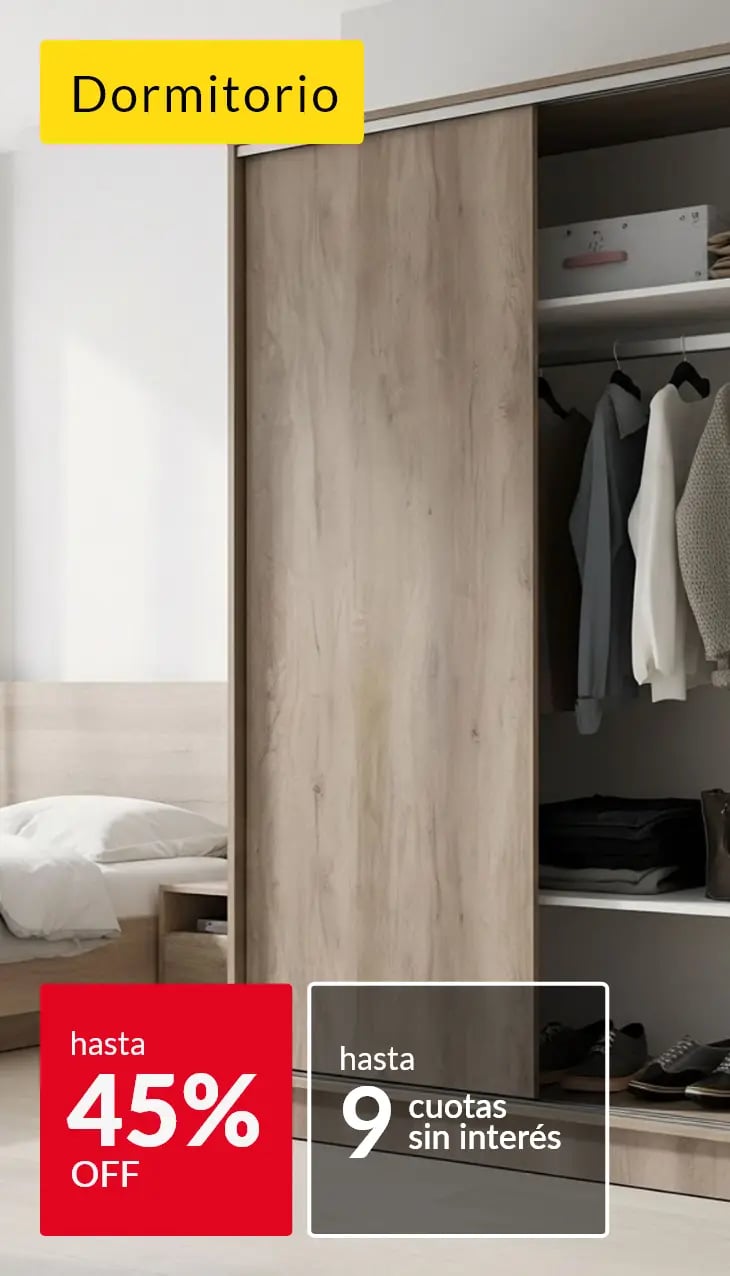 Muebles de dormitorio hasta 20% off
