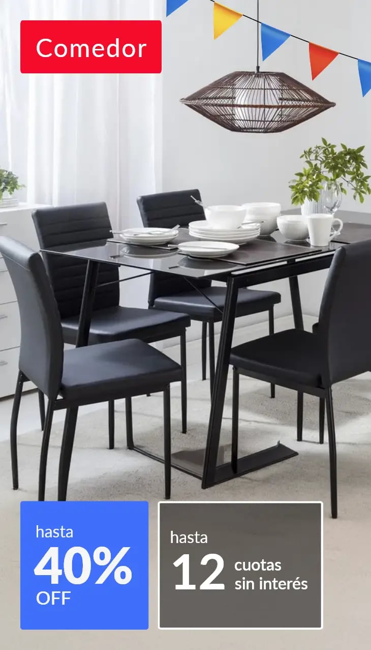 Muebles de comedor hasta 40% off