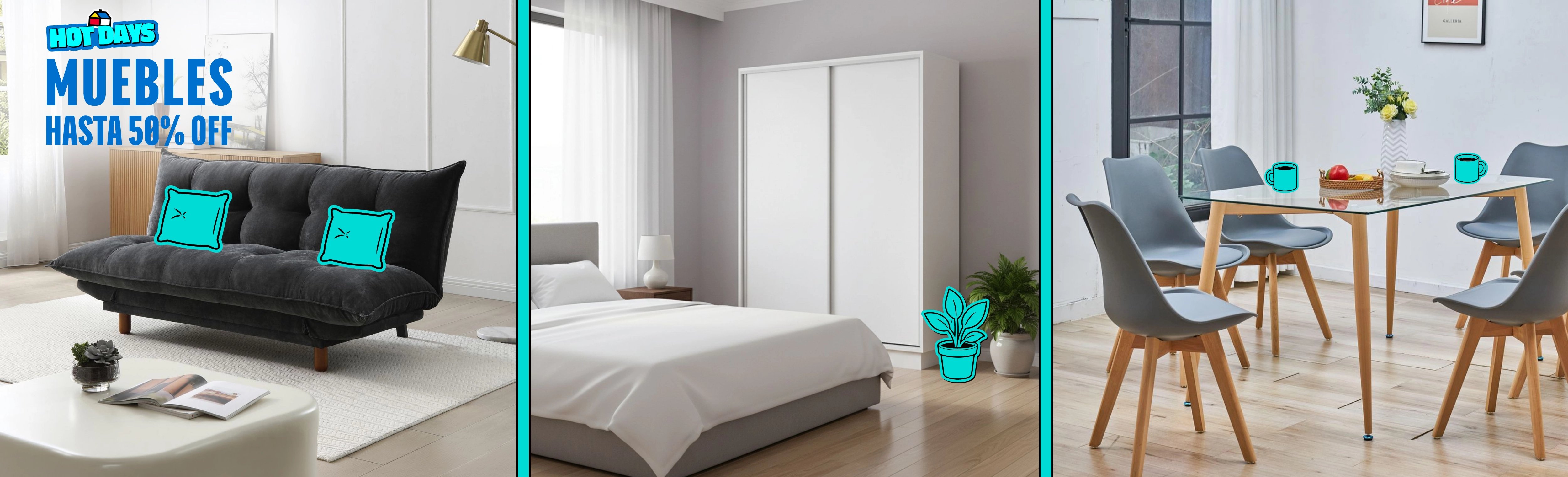 Muebles hasta 50% off