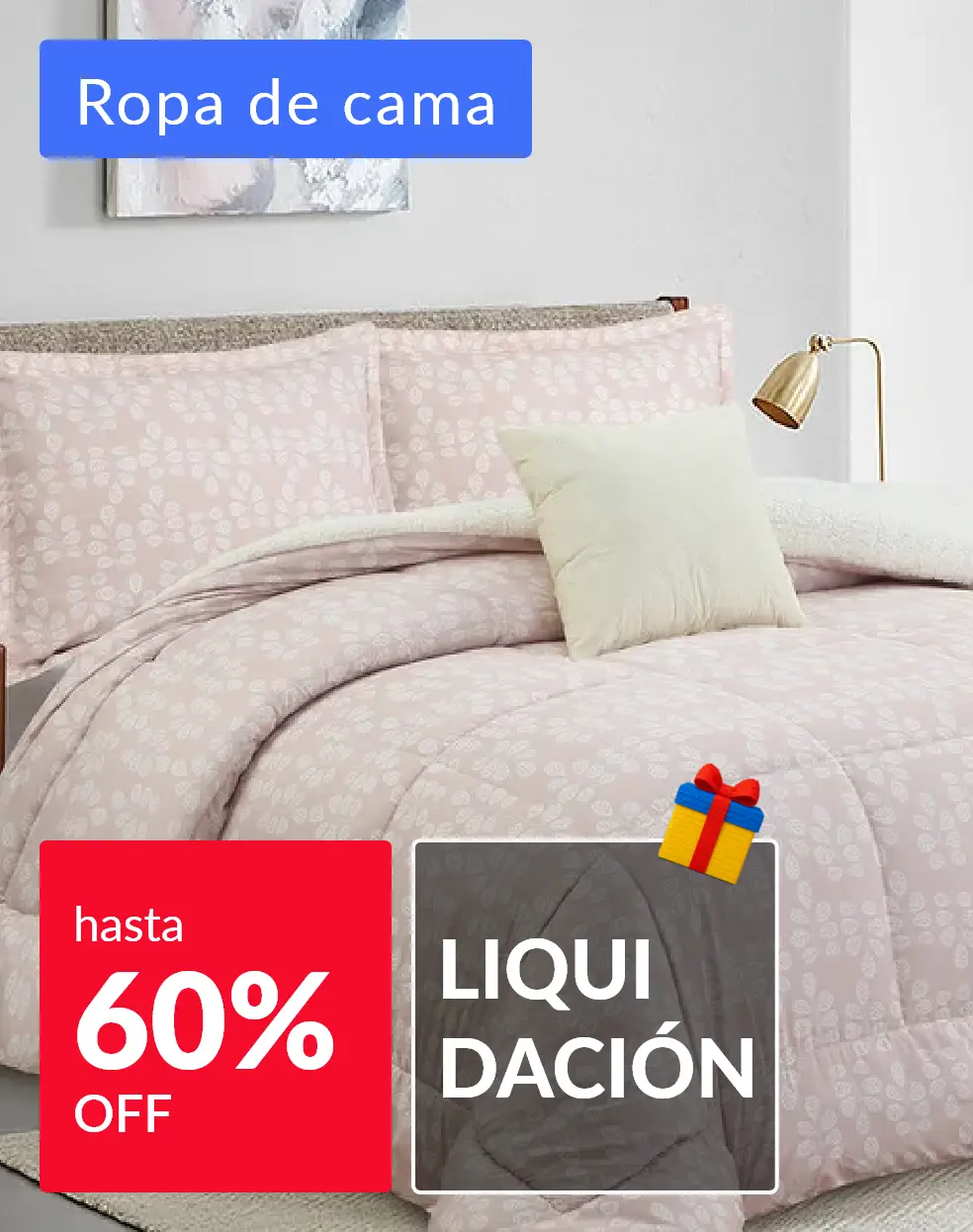 Ropa de cama hasta 60% off