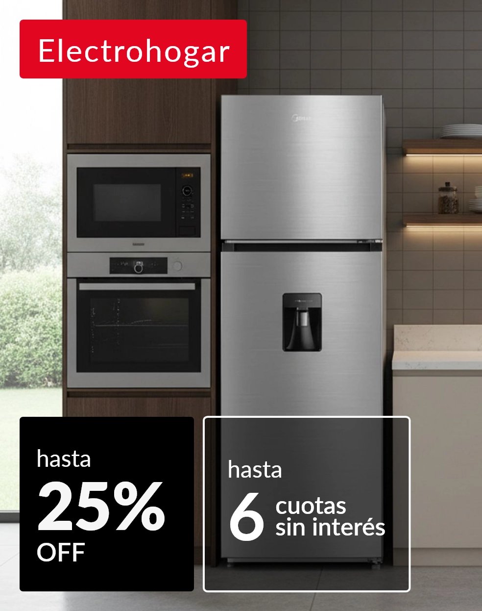 Electrohogar hasta 25% off