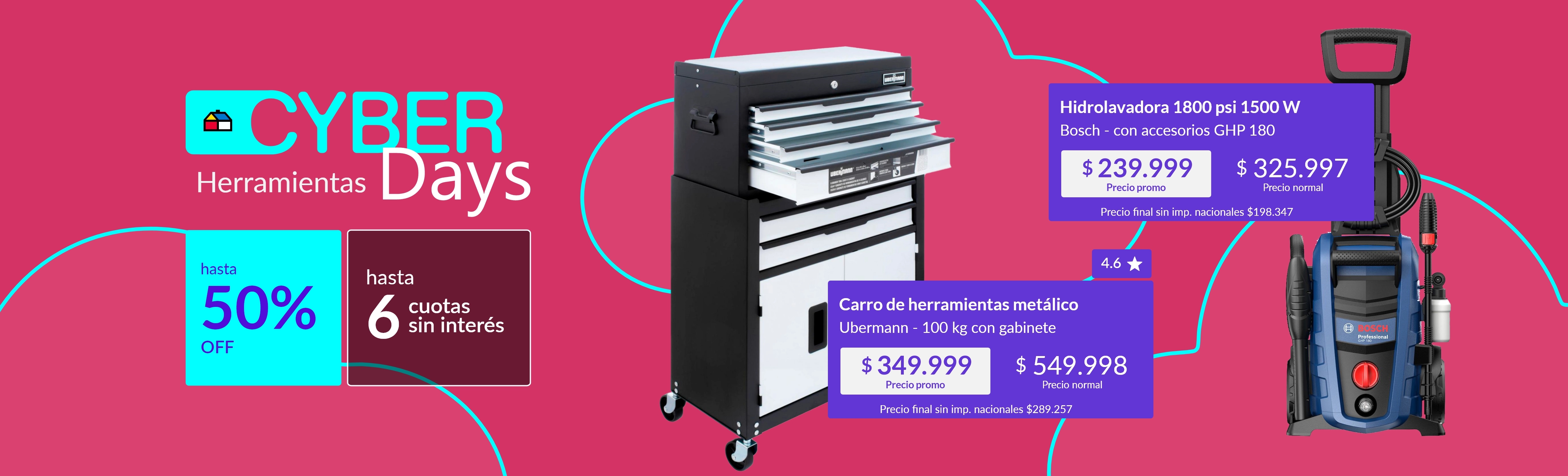 Cyber Days - Herramientas hasta 50% off