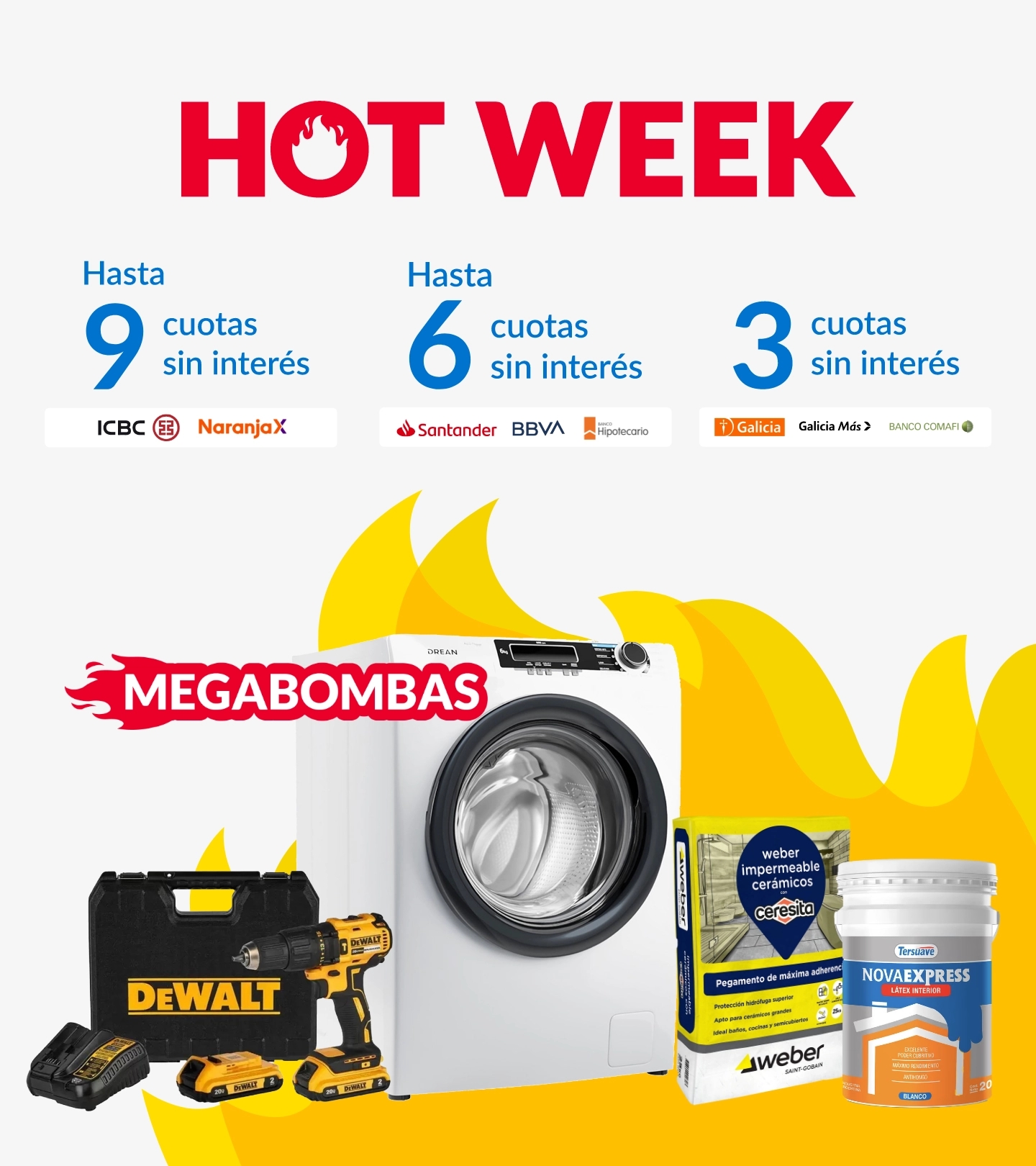 Megabombas + Hasta 12 cuotas sin interés