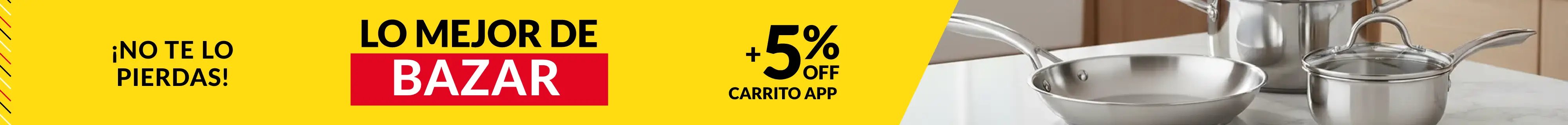Bazar 5% off en carrito app