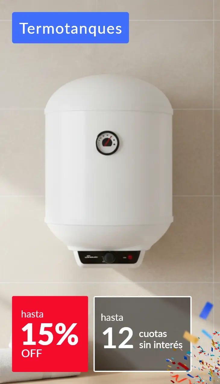 Termotanques hasta 15% off