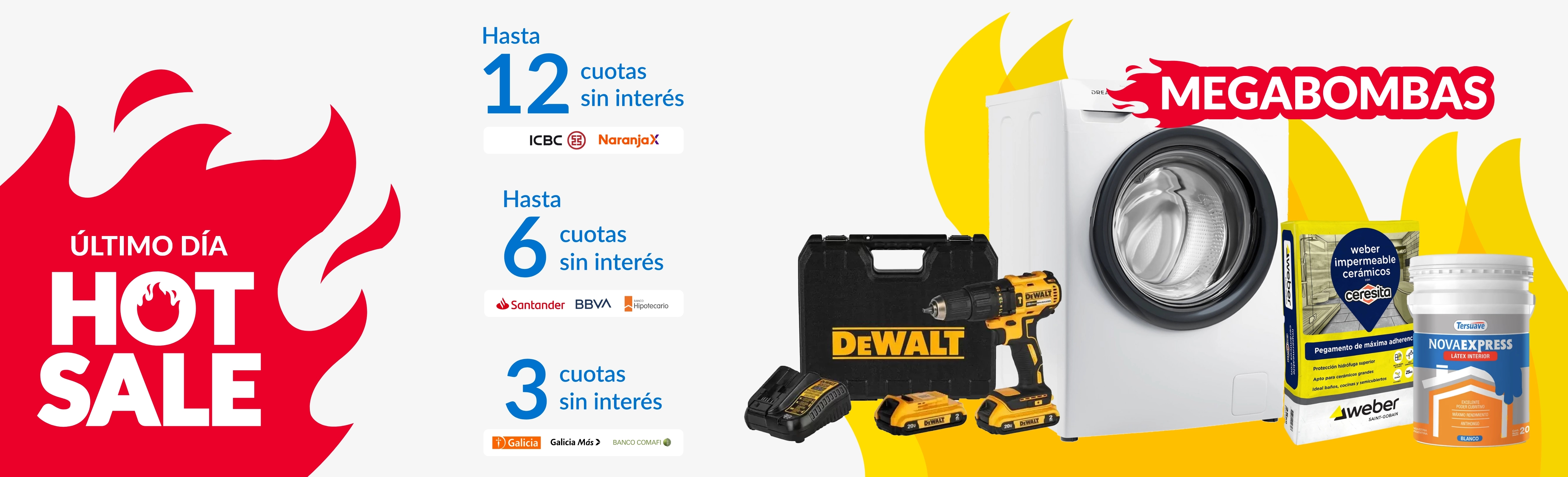 Megabombas + Hasta 12 cuotas sin interés