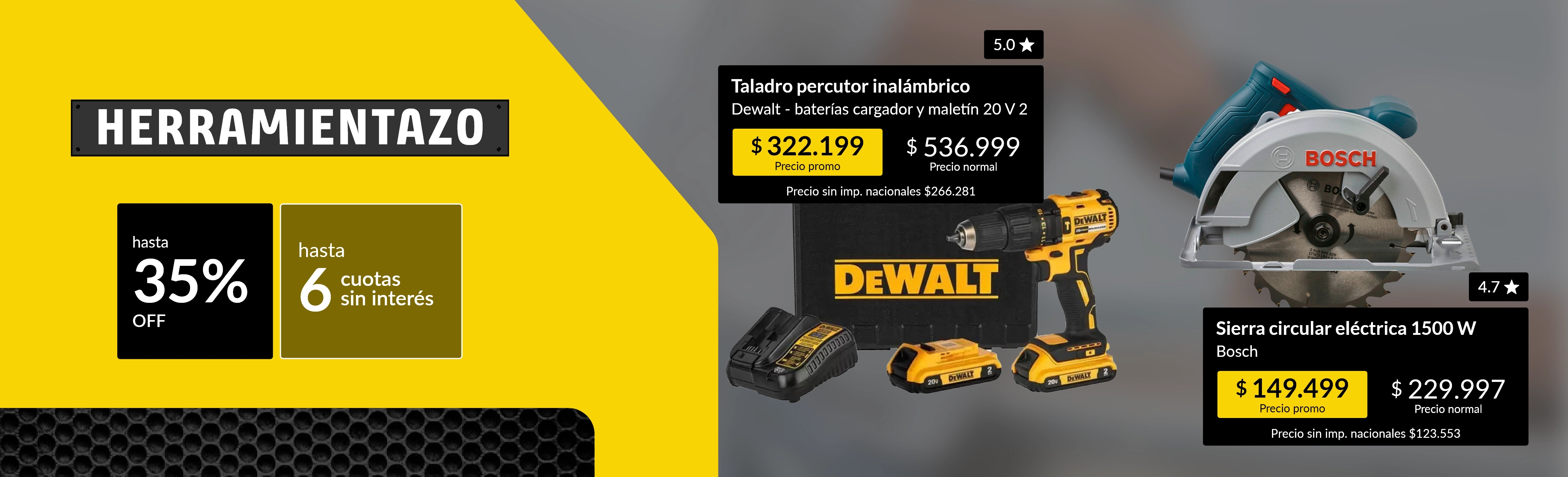 Herramientazo hasta 35% off