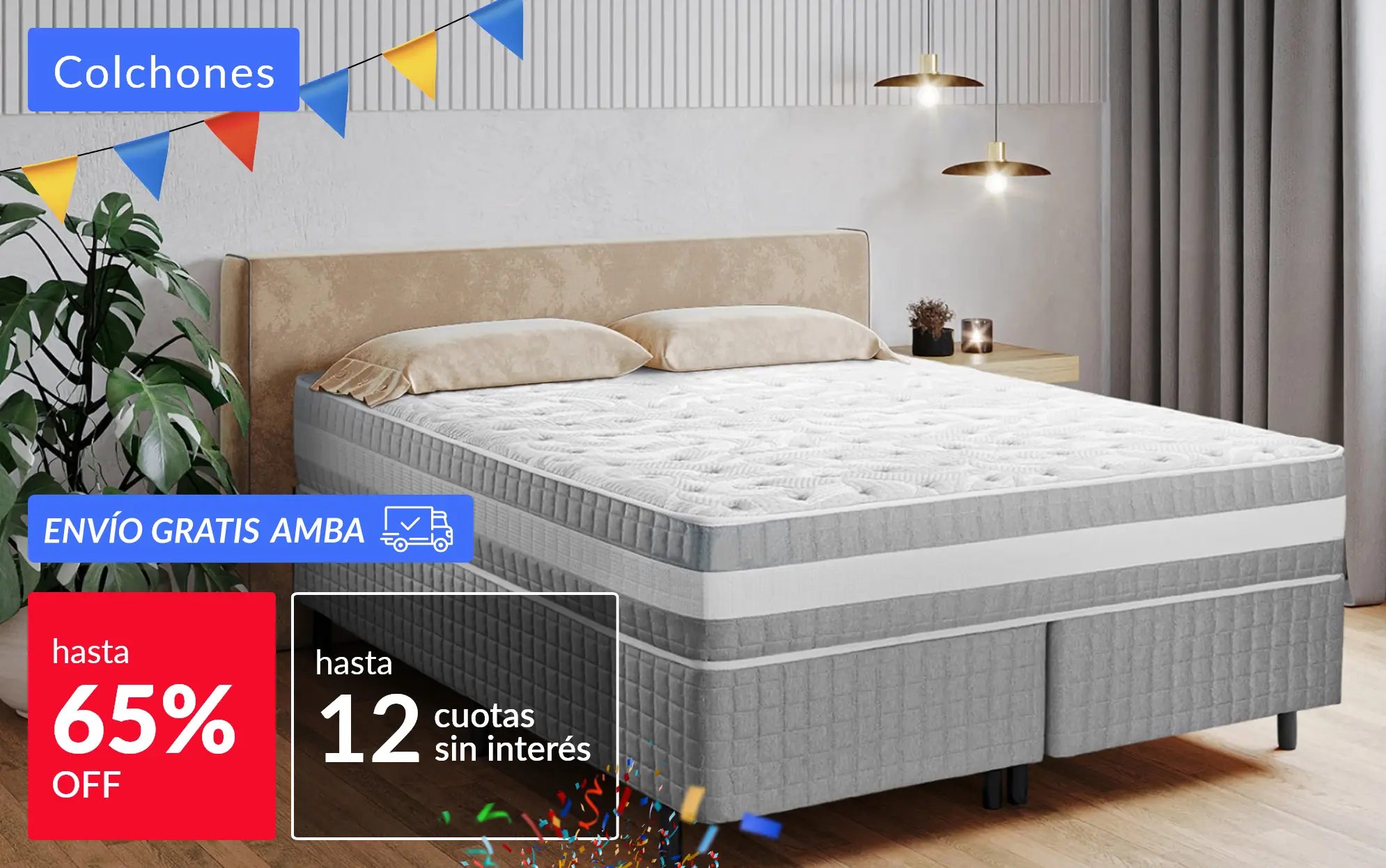 Colchones hasta 65% off