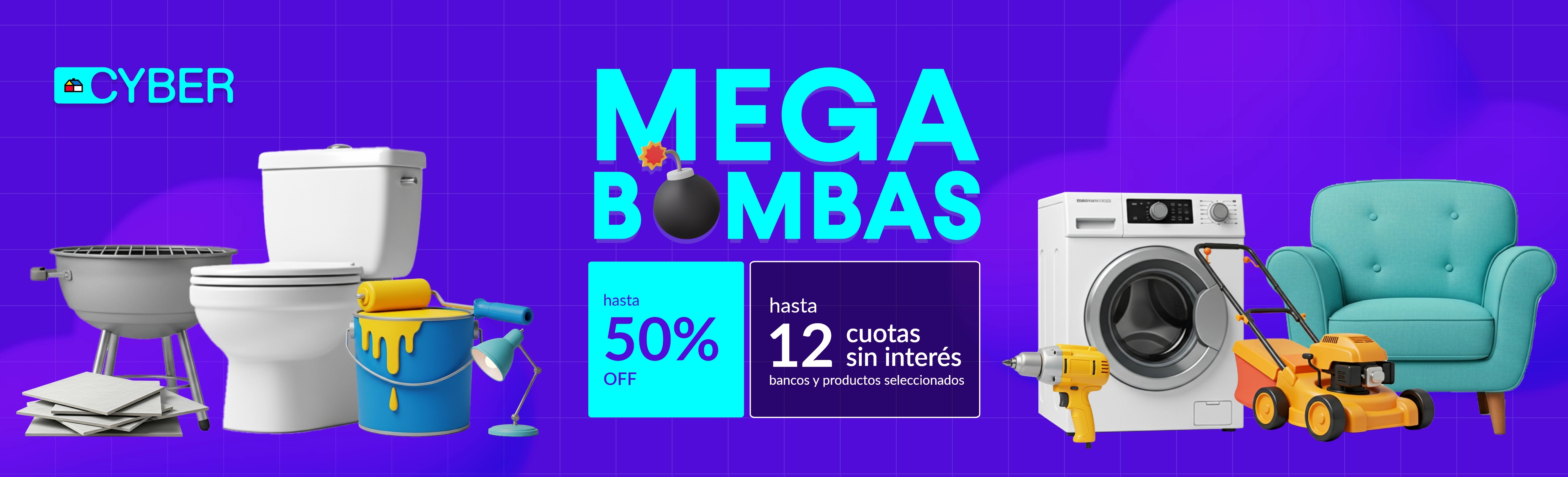 Cyber Monday - Megabombas hasta 50% off