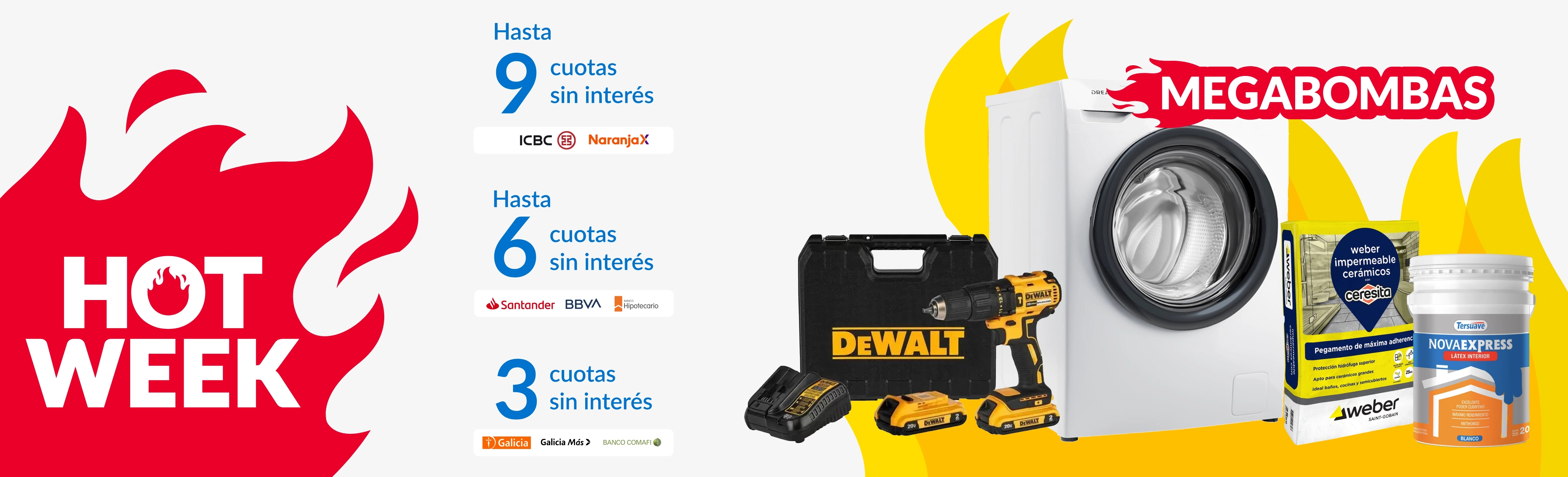 Megabombas + Hasta 12 cuotas sin interés