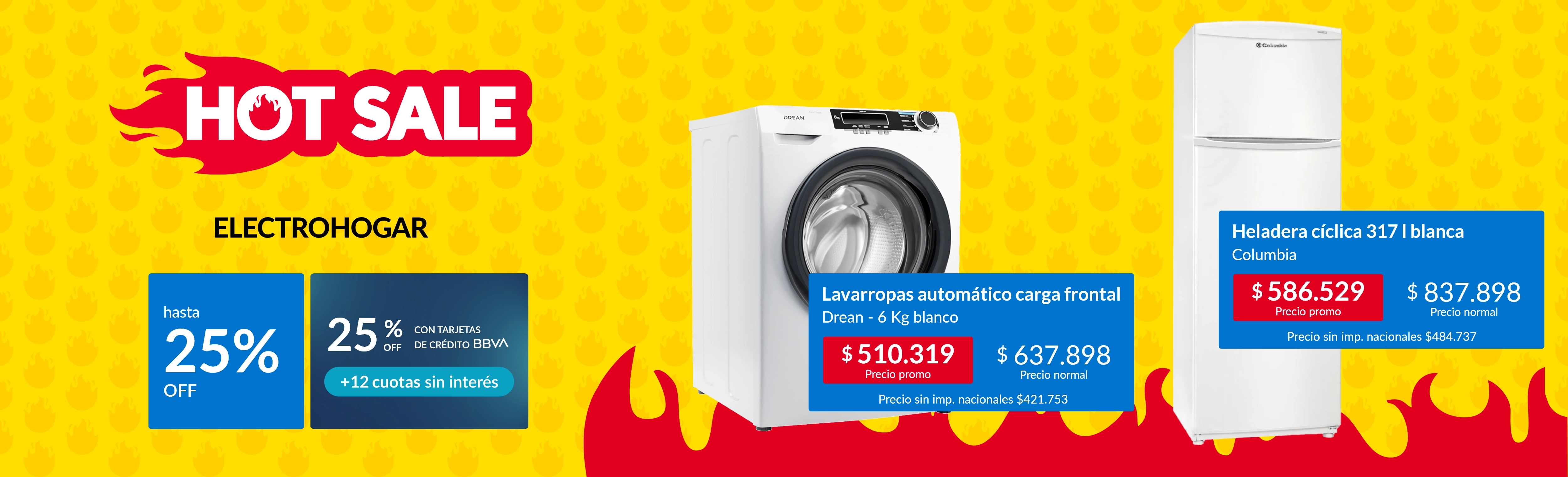 Hot Sale - Electrohogar hasta 25% off + Hasta 12 cuotas sin interés