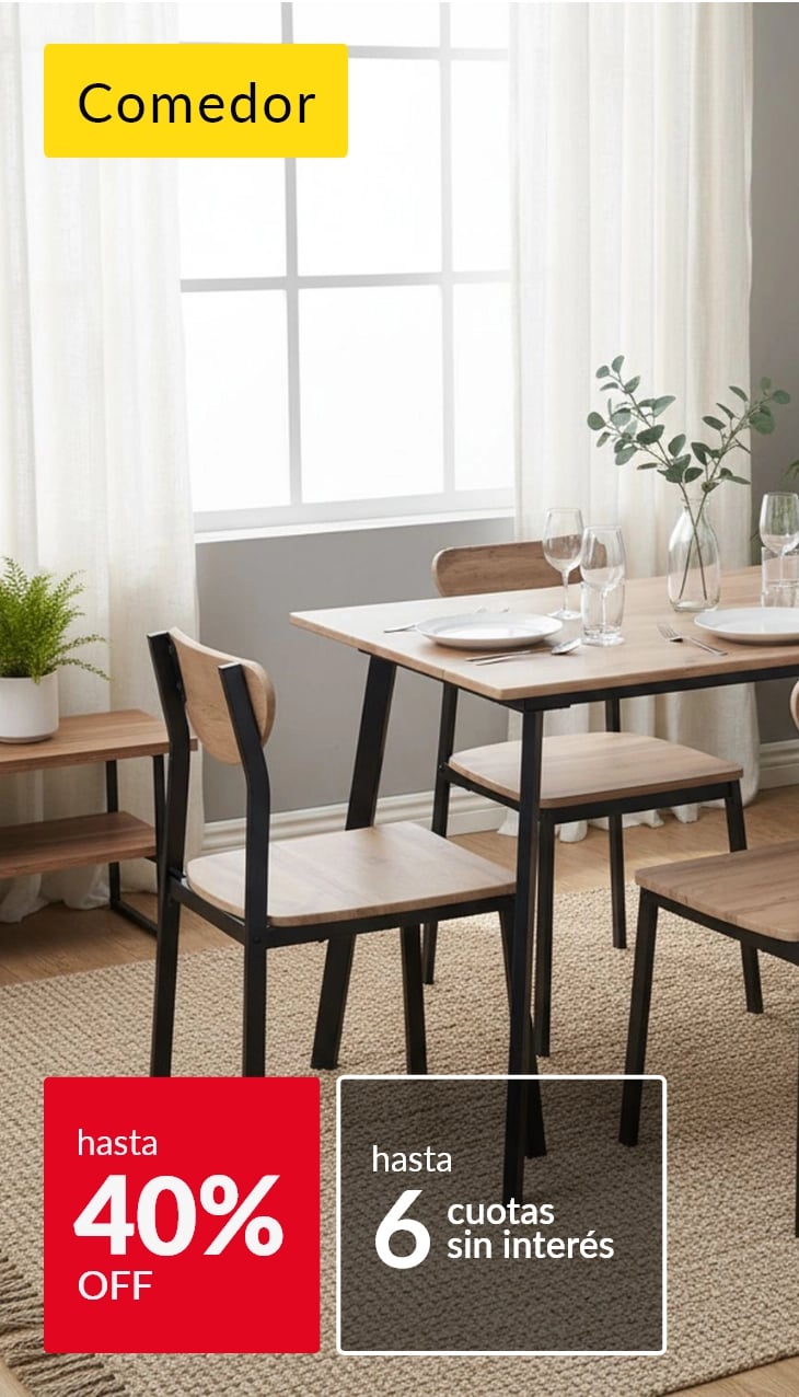 Muebles de comedor hasta 40% off