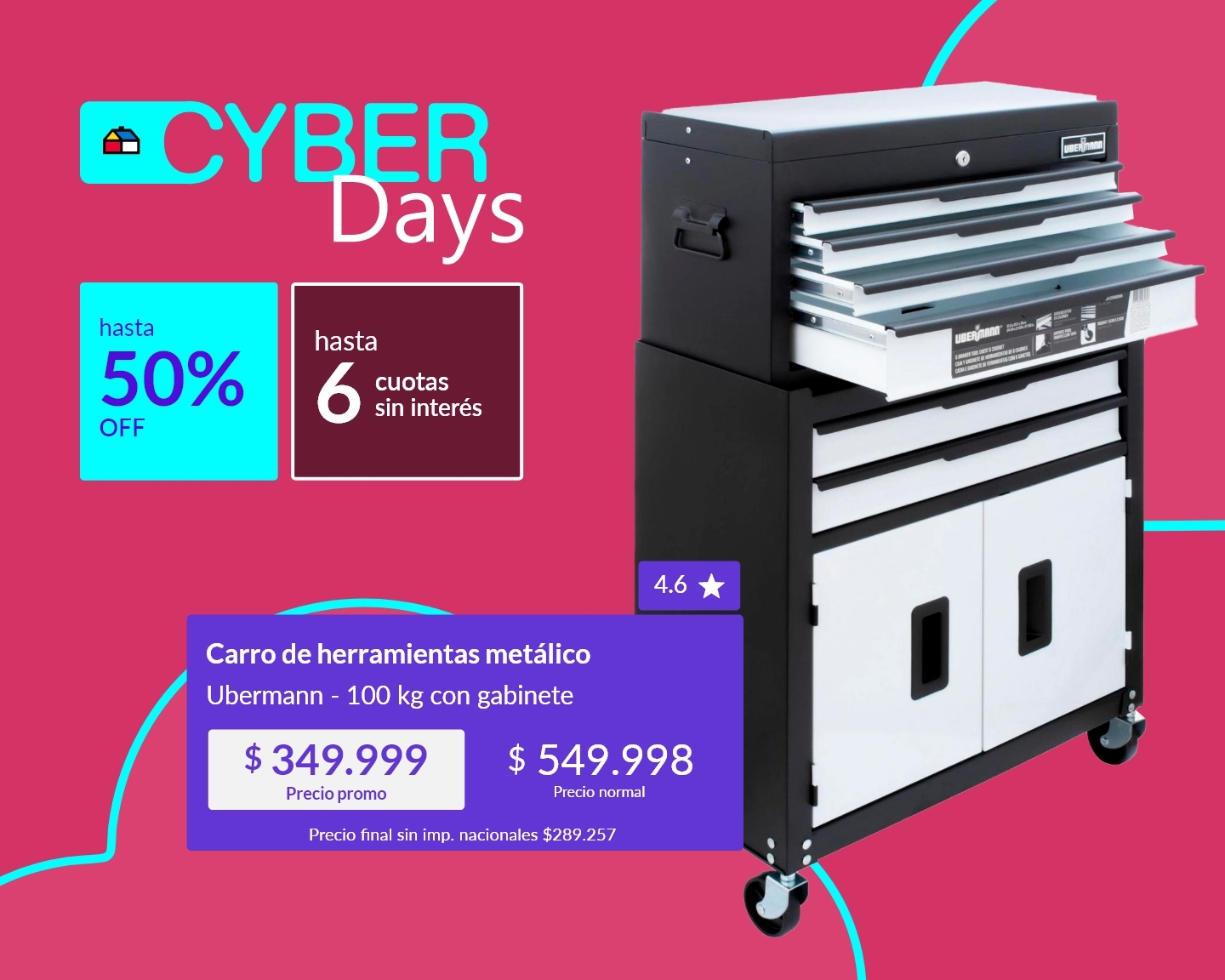 Cyber Days - Herramientas hasta 50% off
