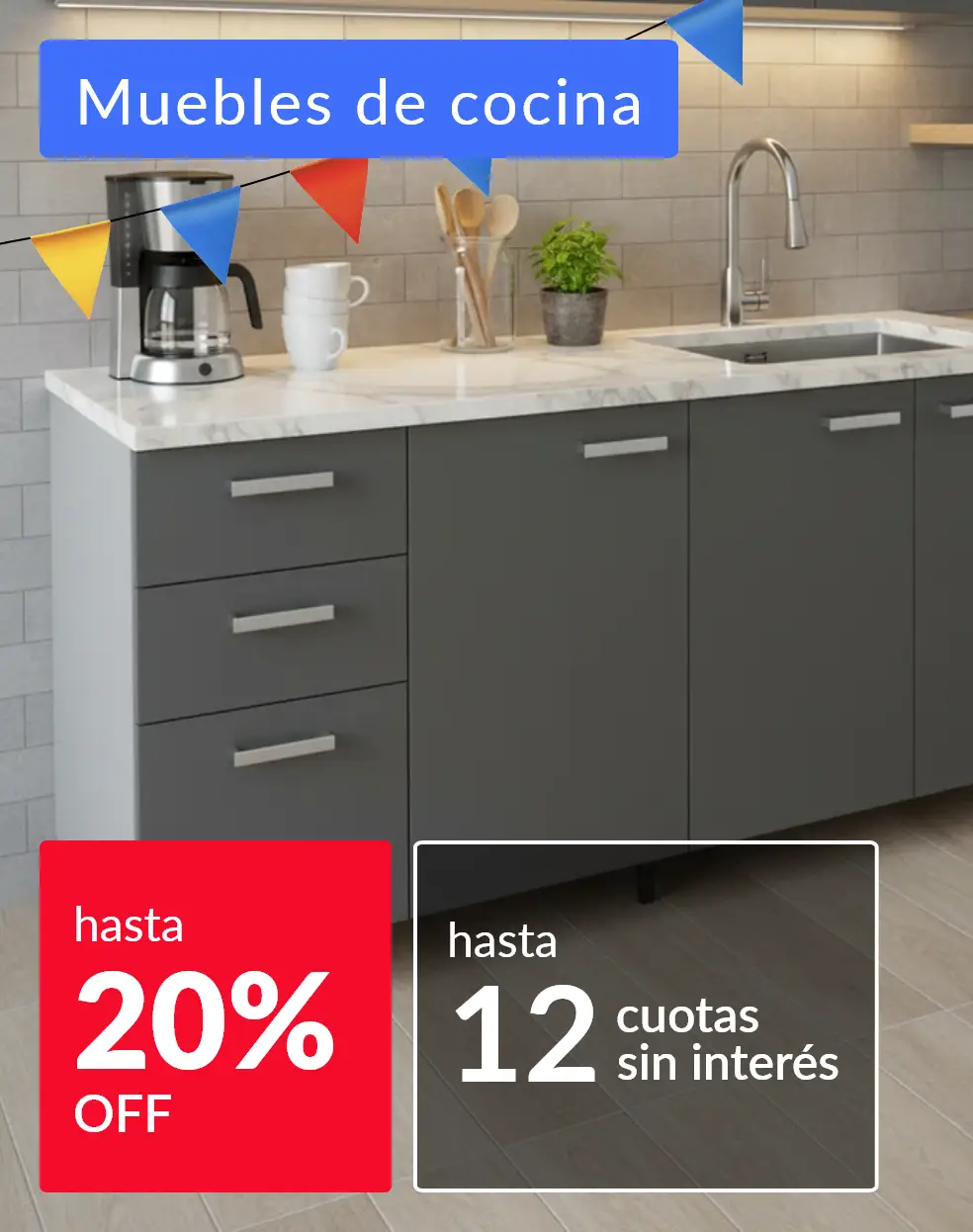 Muebles de cocina hasta 20% off