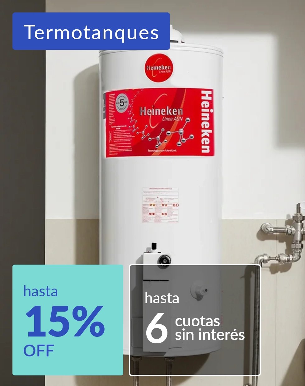 Termotanques hasta 15% off