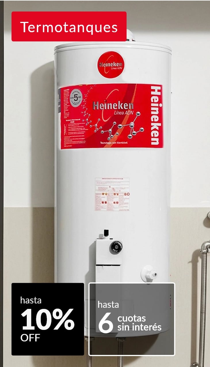 Calefones y termotanques hasta 10% off