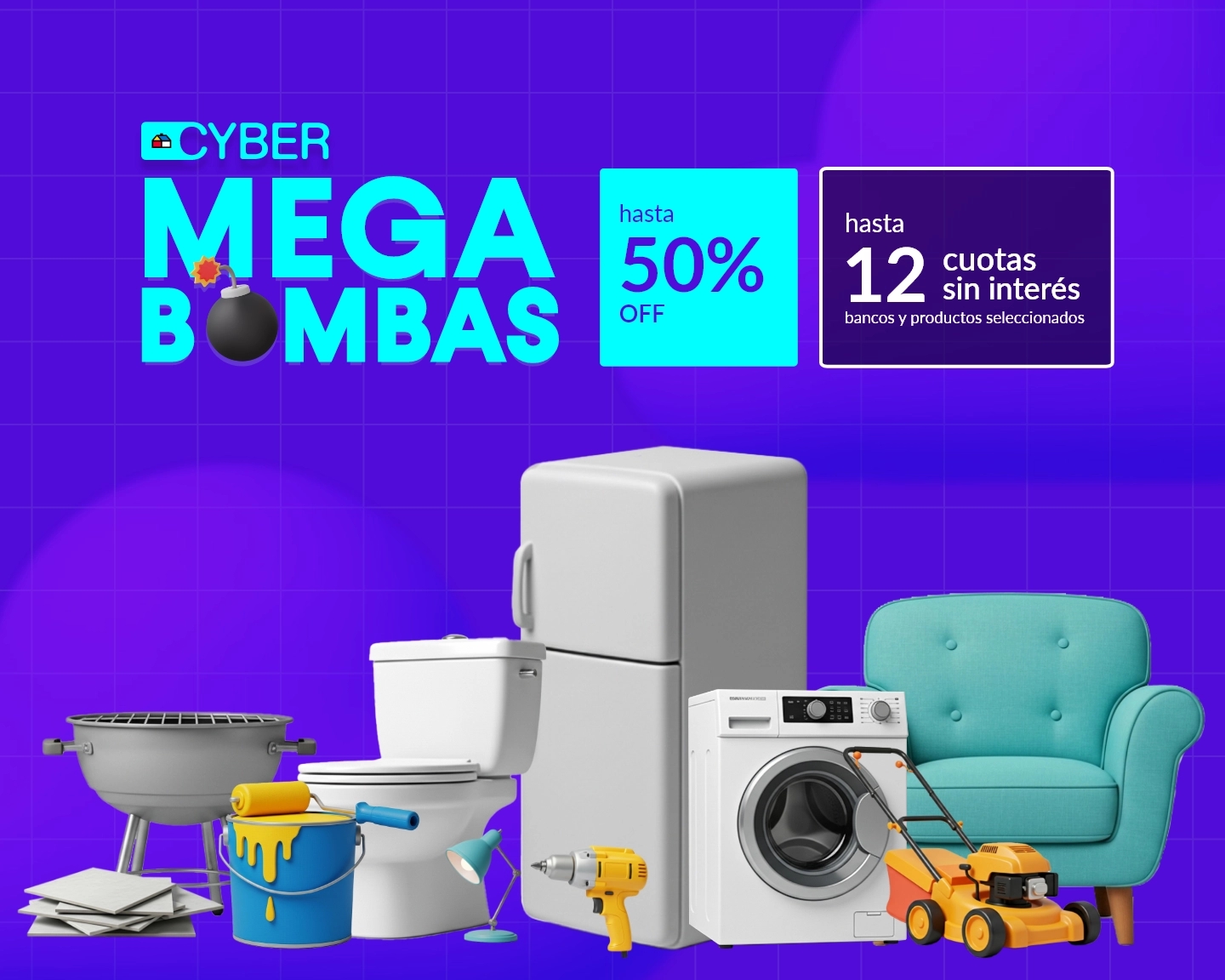 Cyber Monday - Megabombas hasta 50% off