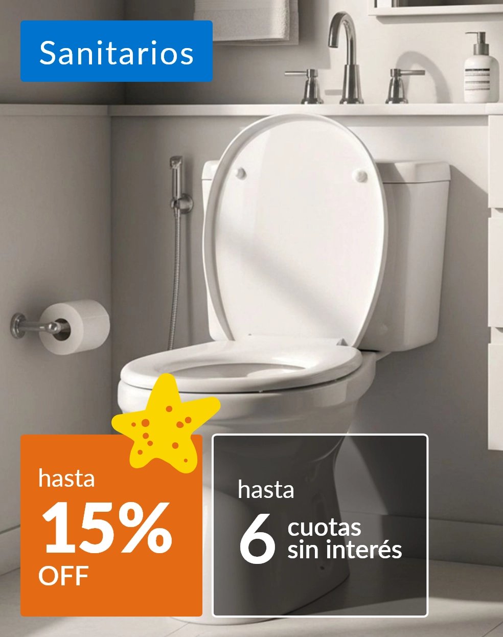 Sanitarios hasta 15% off