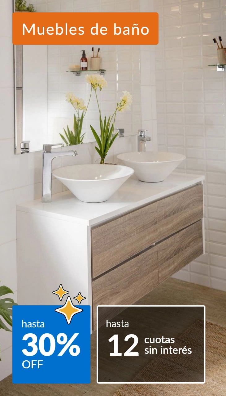 Muebles de baño hasta 30% off
